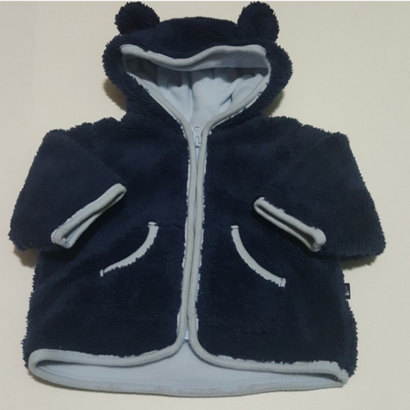 GAP Navy Blue Fleece Baby 2 Piece Winter Set 0-3M - Picture 6 of 8